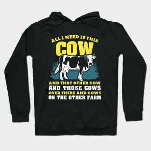 Dairy Cow Farmer Farm Animal Farming Cattle Gift Hoodie